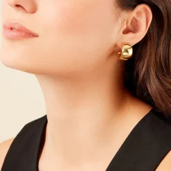 Histoire d'Or Créoles Perles Solaires Acier Jaune* Boucles D'Oreilles|Boucles D'Oreilles Fantaisie