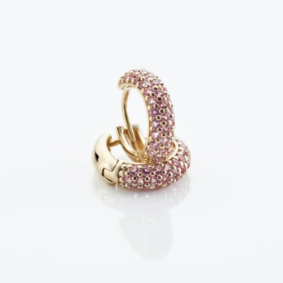 Best Histoire d'Or Créoles Plaqué Or Jaune Piha Oxydes De Zirconium plaqué or jaune oxyde rose