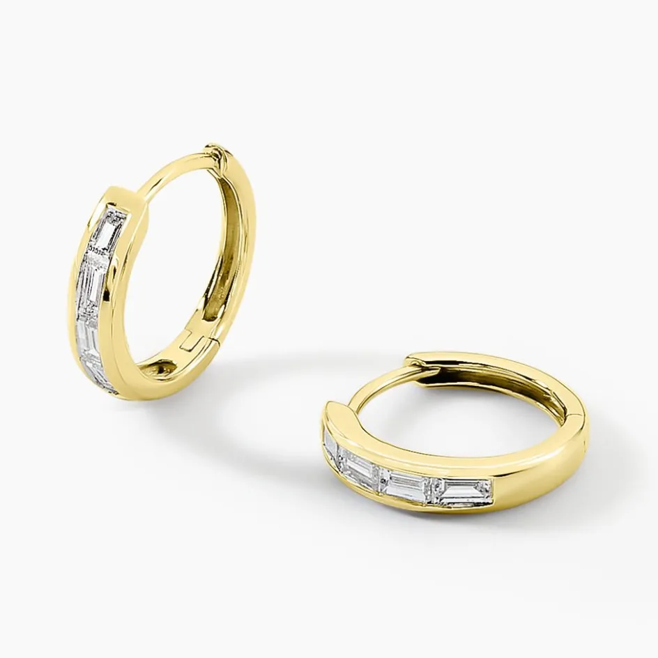 New Histoire d'Or Créoles Rheanna Or Jaune Diamant Synthétique