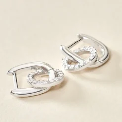 Sale Histoire d'Or Créoles Riva Argent Blanc Oxyde De Zirconium