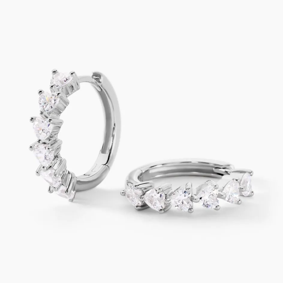 Sale Histoire d'Or Créoles Roanne Argent Blanc Oxyde De Zirconium