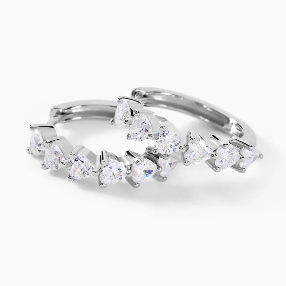 Sale Histoire d'Or Créoles Roanne Argent Blanc Oxyde De Zirconium