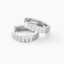 Histoire d'Or Créoles Robine Argent Blanc Oxyde De Zirconium* Boucles D'Oreilles|Boucles D'Oreilles Fantaisie