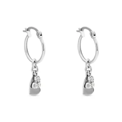 Histoire d'Or Créoles Salli Argent Blanc Oxyde De Zirconium* Boucles D'Oreilles|Boucles D'Oreilles Fantaisie