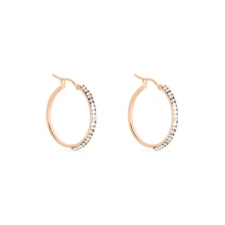 Clearance Histoire d'Or Créoles Sandrine Or Rose Strass