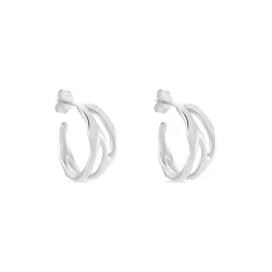 Histoire d'Or Créoles Shae Argent Blanc* Boucles D'Oreilles|Boucles D'Oreilles Créoles