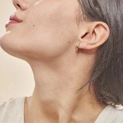 Histoire d'Or Créoles Shalana Or Blanc* Boucles D'Oreilles|Boucles D'Oreilles Créoles