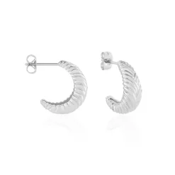Histoire d'Or Créoles Shanice Argent Blanc* Boucles D'Oreilles|Boucles D'Oreilles Fantaisie