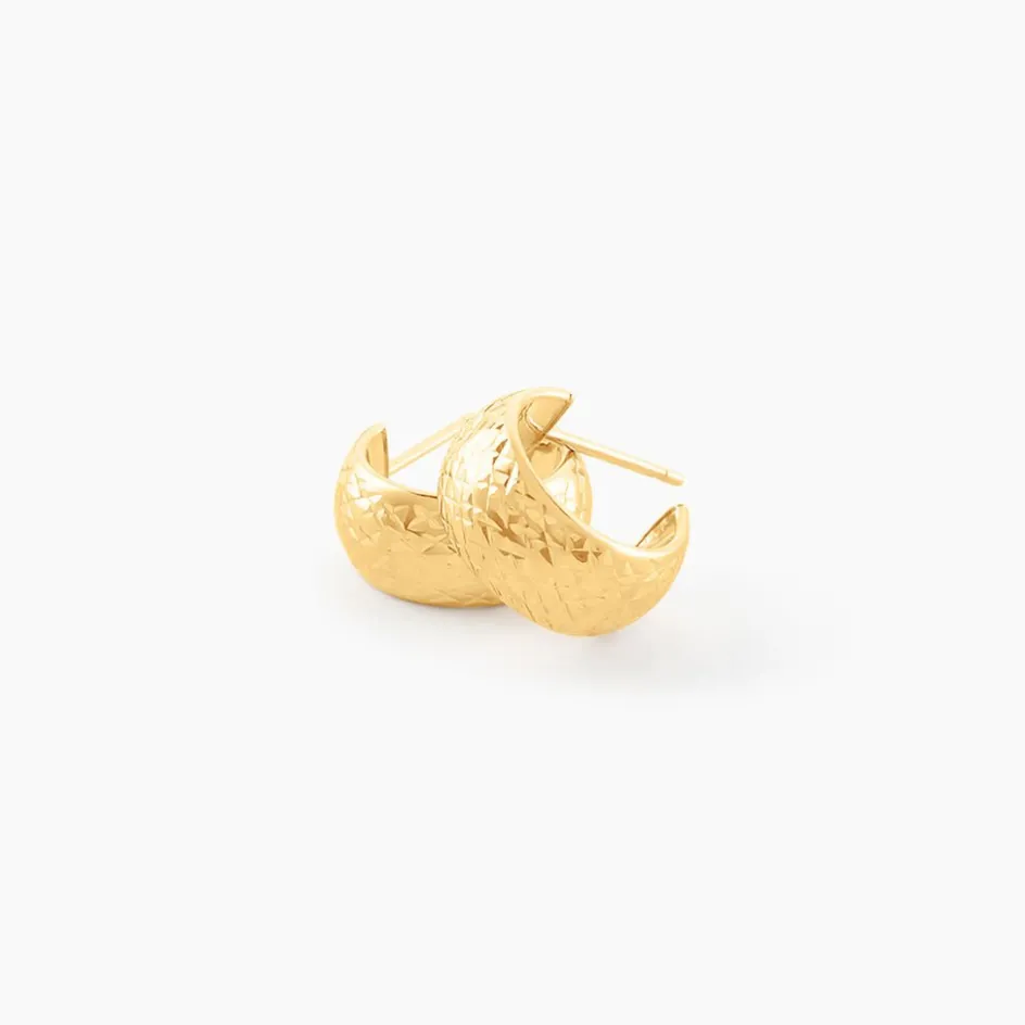 Hot Histoire d'Or Créoles Shiny Or Jaune