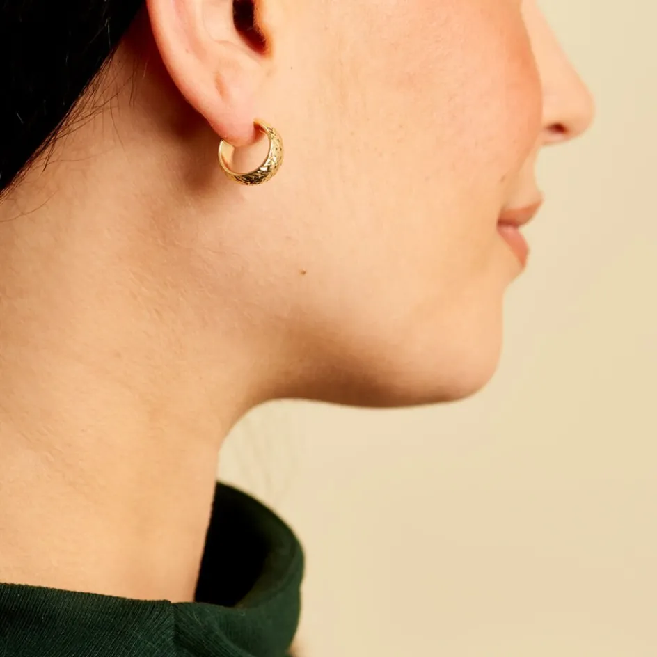 Hot Histoire d'Or Créoles Shiny Or Jaune