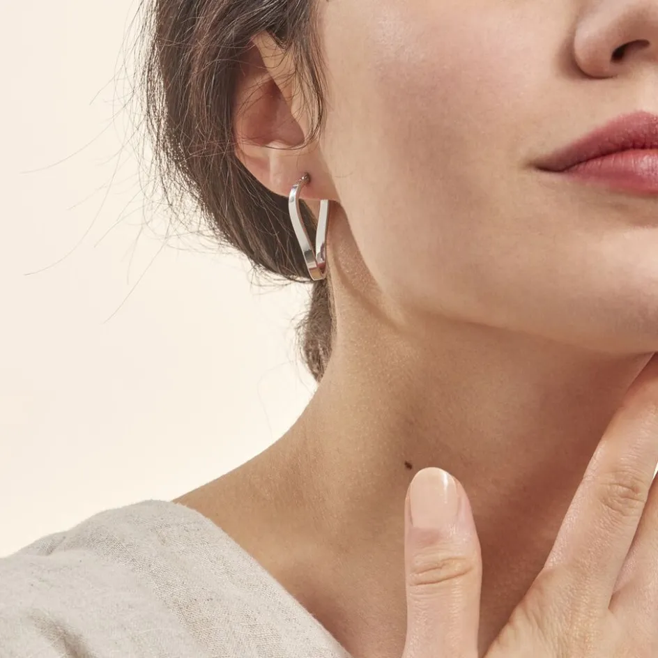 Online Histoire d'Or Créoles Silla or blanc