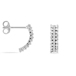 Histoire d'Or Créoles Sophie Rondes Argent Blanc Oxyde De Zirconium* Boucles D'Oreilles|Boucles D'Oreilles Fantaisie