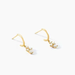 Histoire d'Or Créoles Sparkle Or Jaune Oxyde De Zirconium