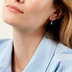 Histoire d'Or Créoles Sparkle Or Jaune Oxyde De Zirconium