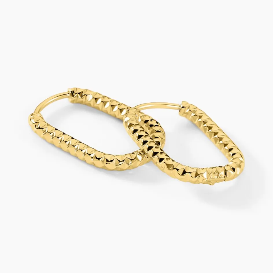 Histoire d'Or Créoles Spencer Acier Jaune