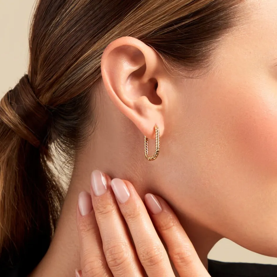 Histoire d'Or Créoles Spencer Acier Jaune