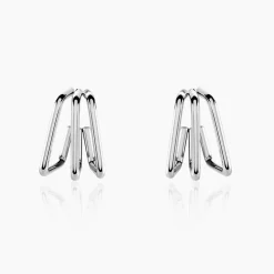 Histoire d'Or Créoles Stormie Acier Blanc* Boucles D'Oreilles|Boucles D'Oreilles Fantaisie