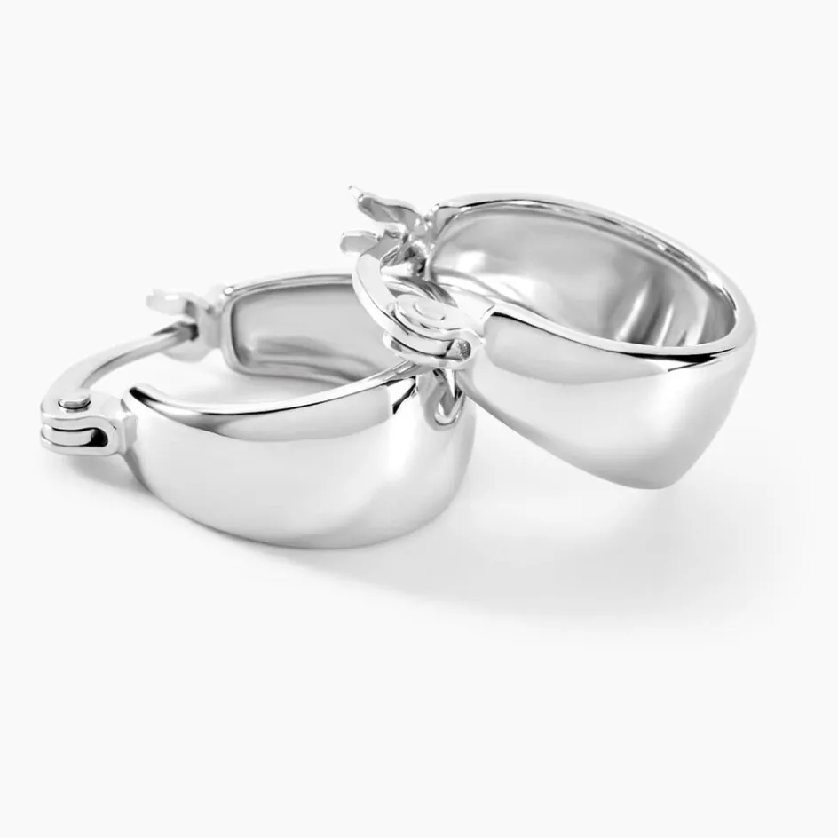 Hot Histoire d'Or Créoles Suliac Argent Blanc