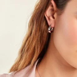 Histoire d'Or Créoles Suliac Argent Blanc* Boucles D'Oreilles|Boucles D'Oreilles Fantaisie