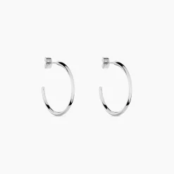 Hot Histoire d'Or Créoles Tahaa Acier Blanc