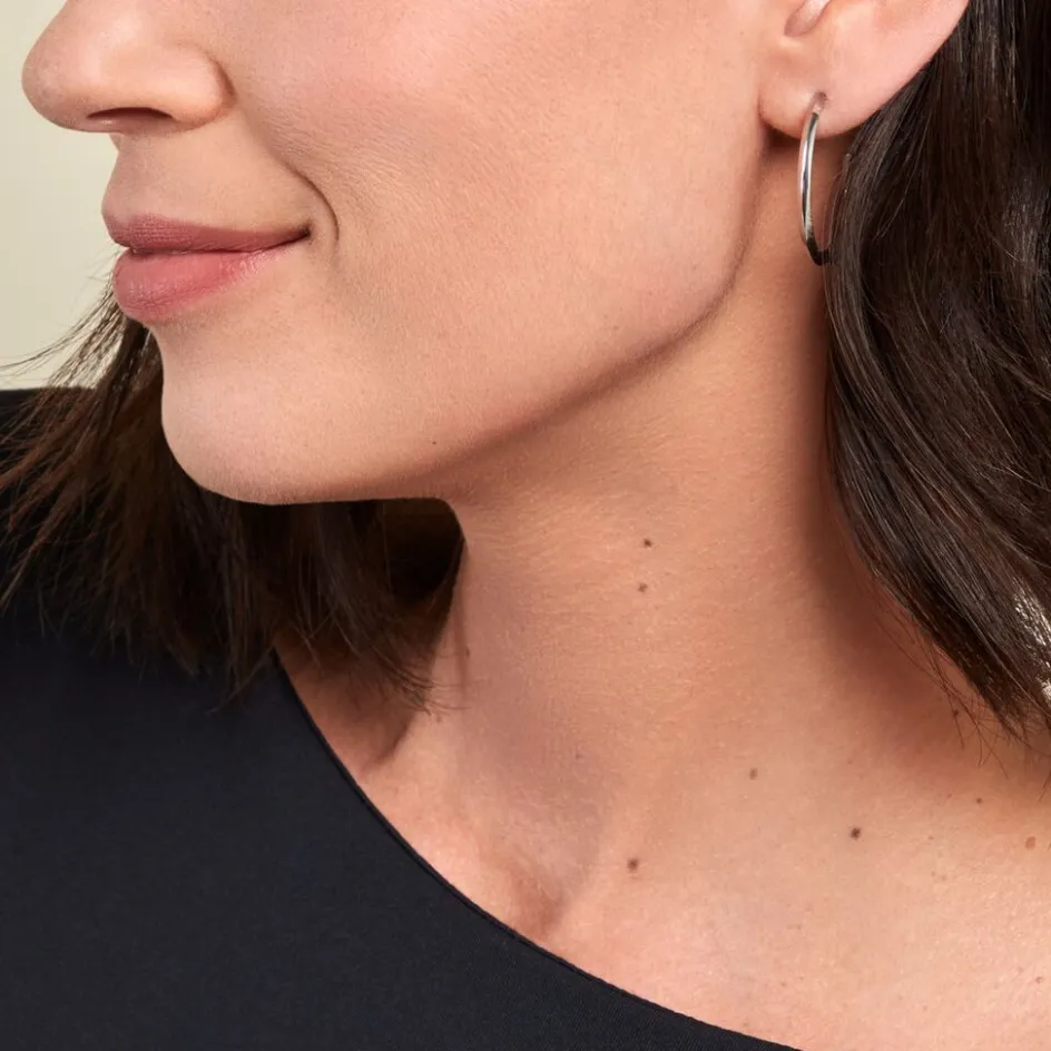 Hot Histoire d'Or Créoles Tahaa Acier Blanc