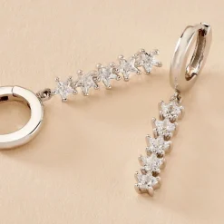 Sale Histoire d'Or Créoles Teris Argent Blanc Oxyde De Zirconium