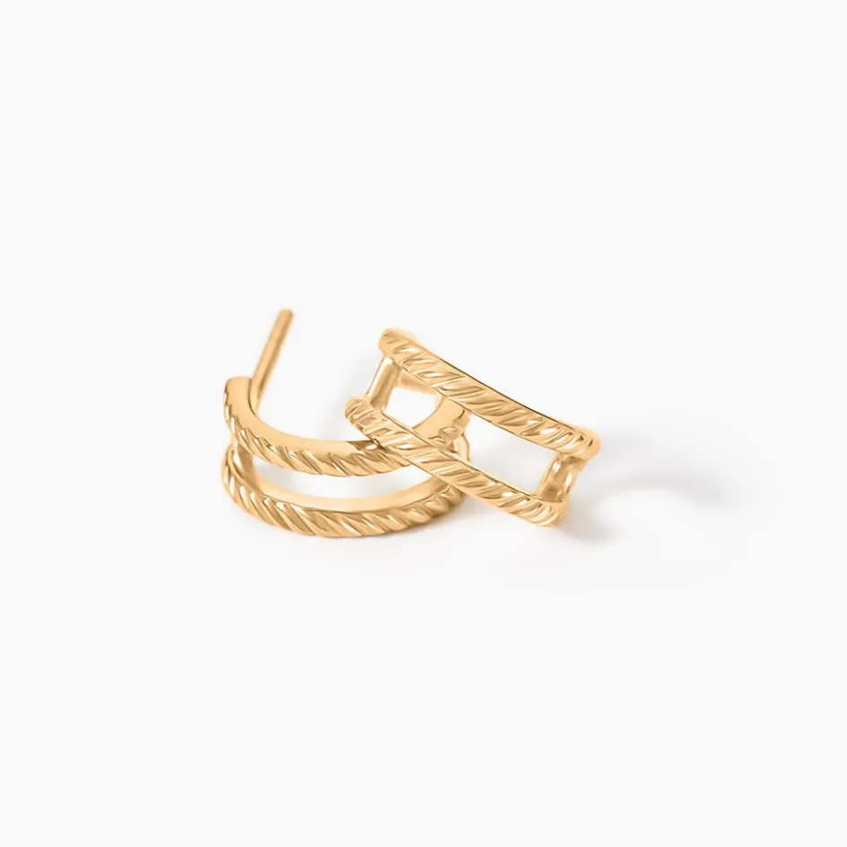 Histoire d'Or Créoles Thalassa Plaqué Or Jaune* Boucles D'Oreilles|Boucles D'Oreilles Fantaisie