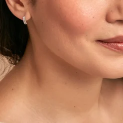 Histoire d'Or Créoles The Crown De Zirconium or blanc oxyde