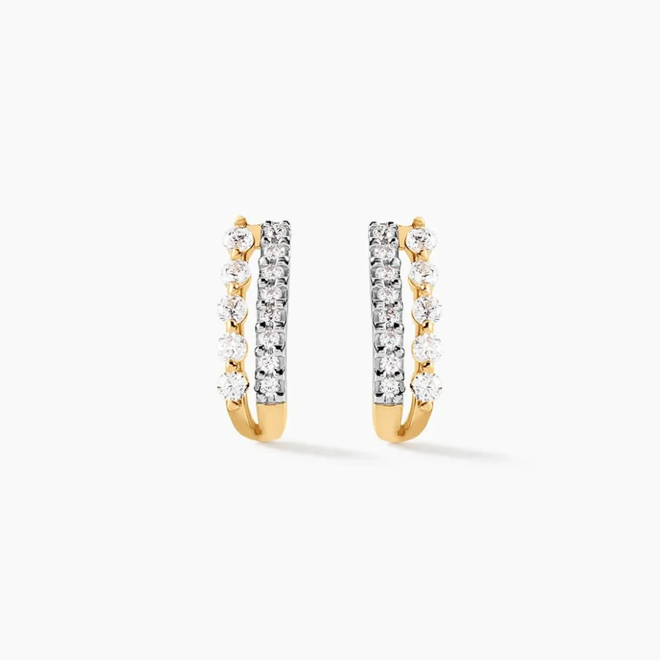 Sale Histoire d'Or Créoles The Crown De Zirconium or jaune oxyde