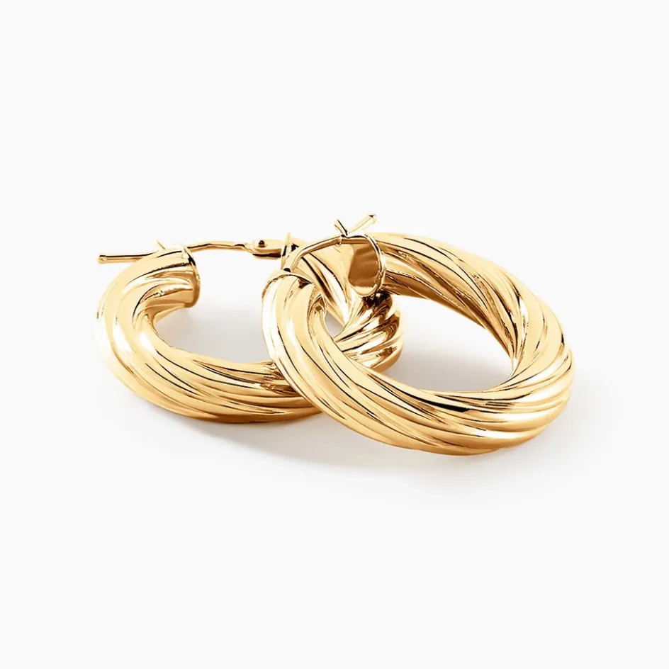 Histoire d'Or Créoles Thiago Or Jaune* Boucles D'Oreilles|Boucles D'Oreilles Créoles