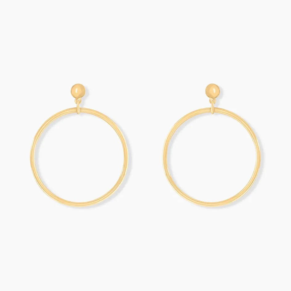 Hot Histoire d'Or Créoles Tia Geometrique Or Jaune