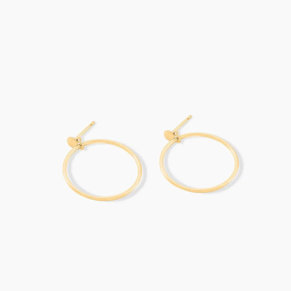 Hot Histoire d'Or Créoles Tia Geometrique Or Jaune