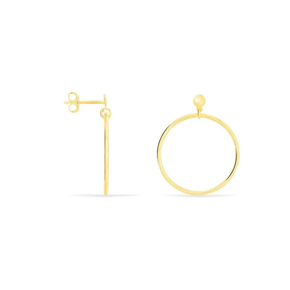 Hot Histoire d'Or Créoles Tia Geometrique Or Jaune