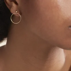 Hot Histoire d'Or Créoles Tia Geometrique Or Jaune