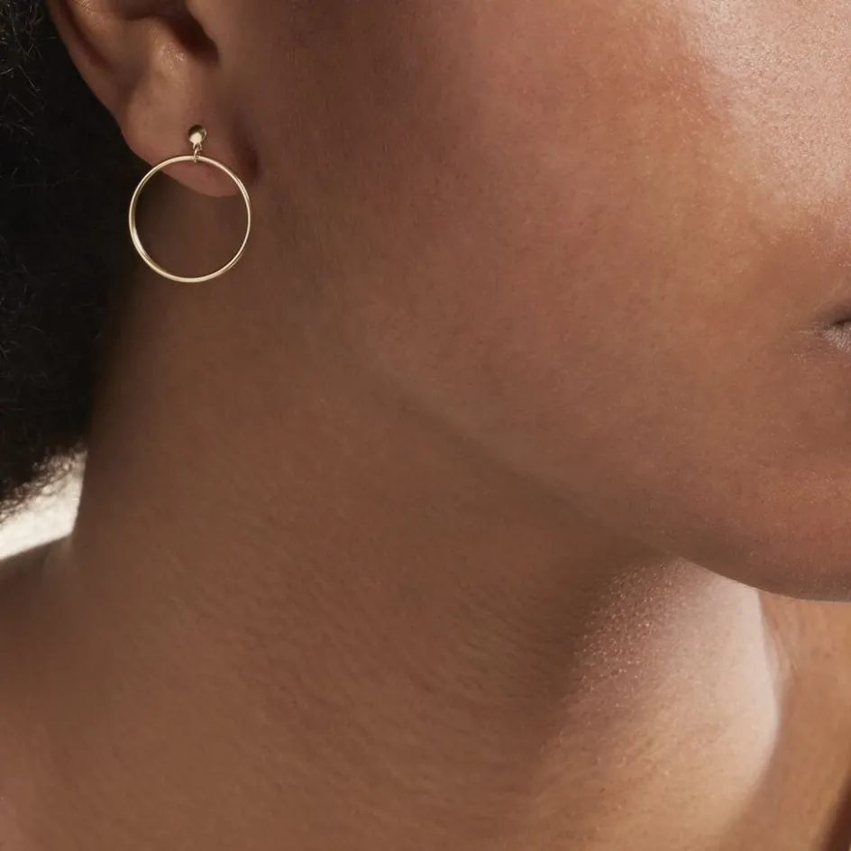 Hot Histoire d'Or Créoles Tia Geometrique Or Jaune