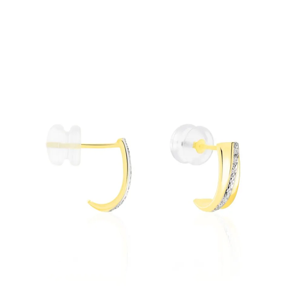 Histoire d'Or Créoles Timira Or Jaune Diamant* Boucles D'Oreilles|Boucles D'Oreilles Créoles