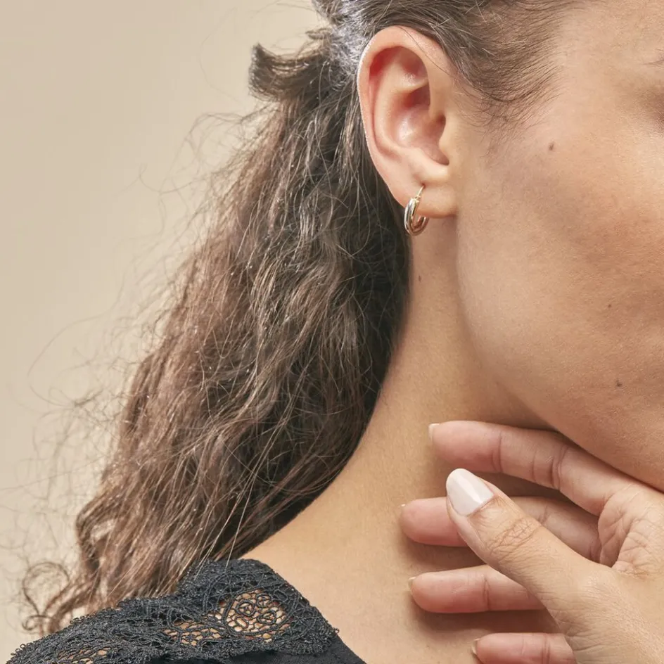 Hot Histoire d'Or Créoles Tita Or Bicolore