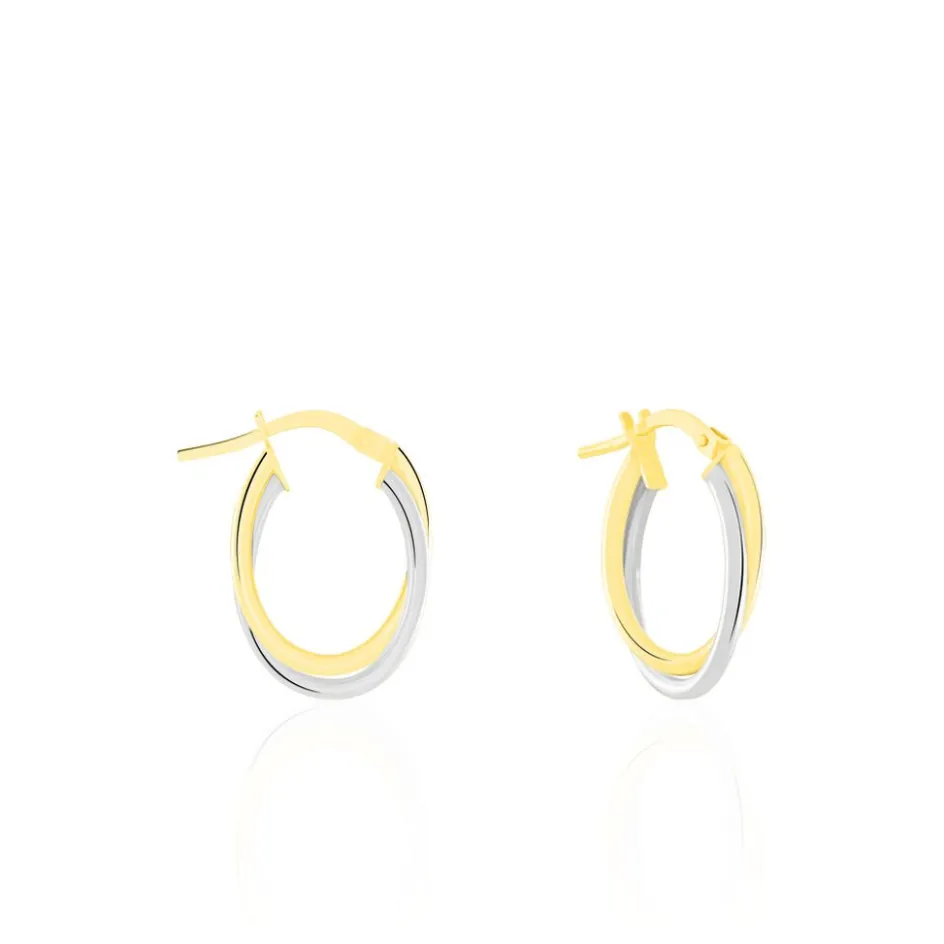 Hot Histoire d'Or Créoles Tita Or Bicolore