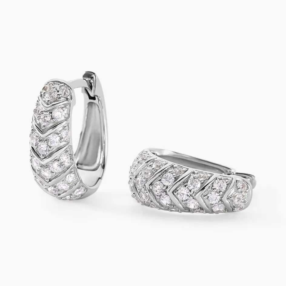 Histoire d'Or Créoles Tiwa De Zirconium* Boucles D'Oreilles|Boucles D'Oreilles Fantaisie