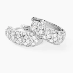 Histoire d'Or Créoles Tiwa De Zirconium* Boucles D'Oreilles|Boucles D'Oreilles Fantaisie