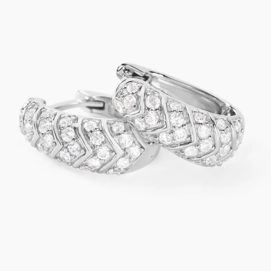 Histoire d'Or Créoles Tiwa De Zirconium* Boucles D'Oreilles|Boucles D'Oreilles Fantaisie