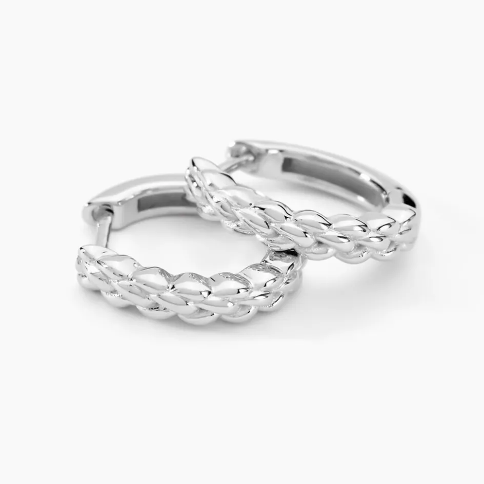 New Histoire d'Or Créoles Toula Argent Blanc