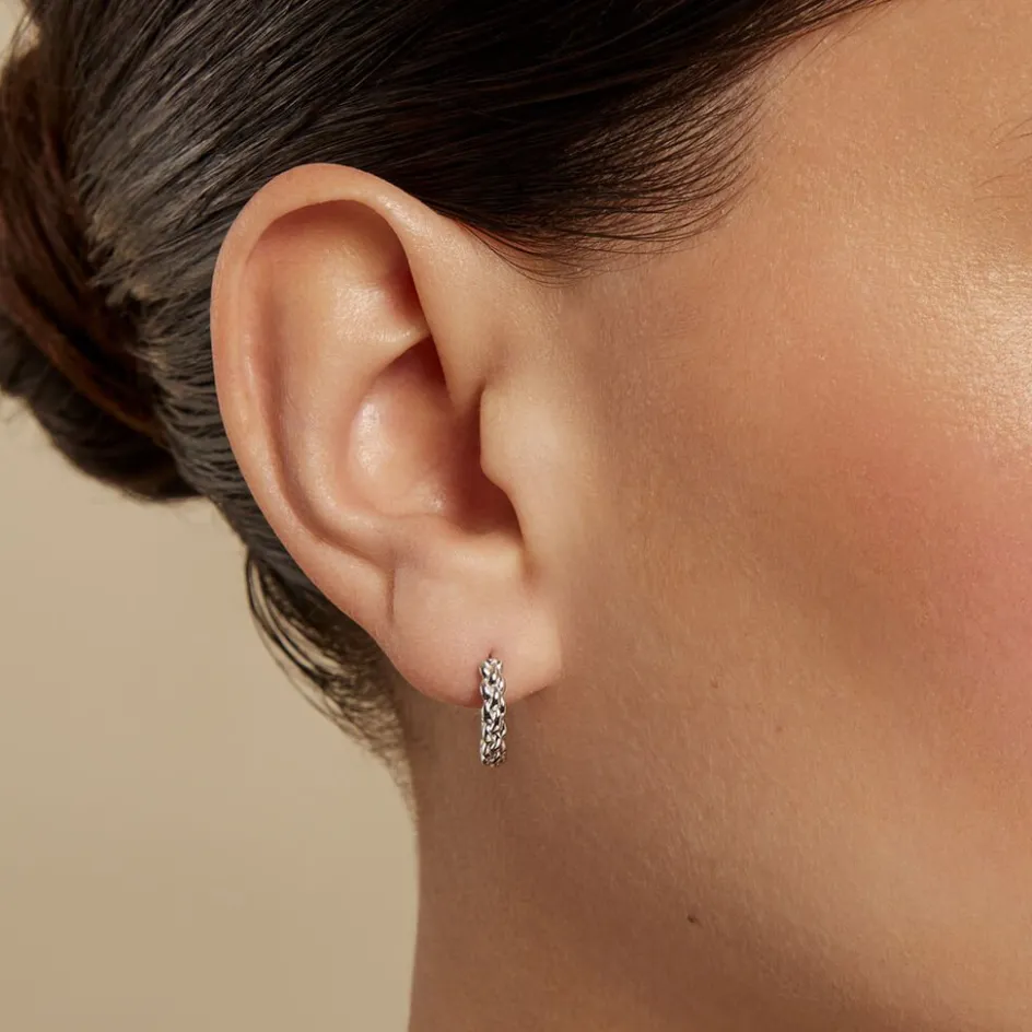 New Histoire d'Or Créoles Toula Argent Blanc