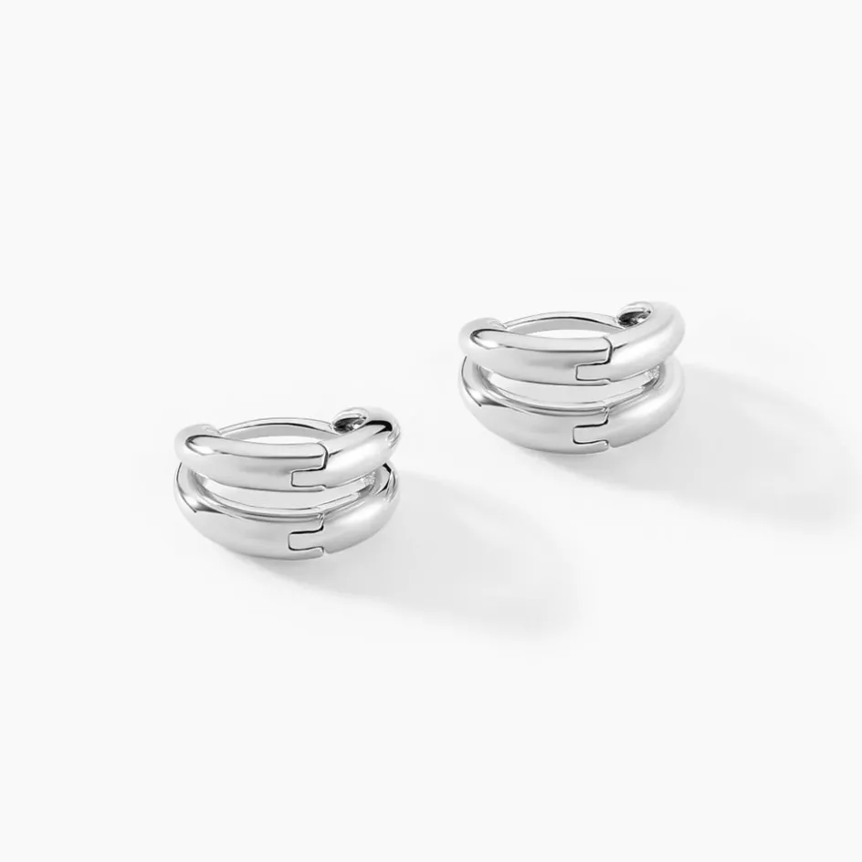 Best Histoire d'Or Créoles Two Argent Blanc