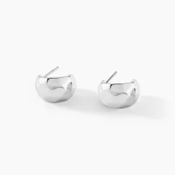 Histoire d'Or Créoles Two Argent Blanc* Boucles D'Oreilles|Boucles D'Oreilles Fantaisie