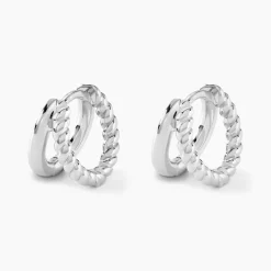 New Histoire d'Or Créoles Two Argent Blanc