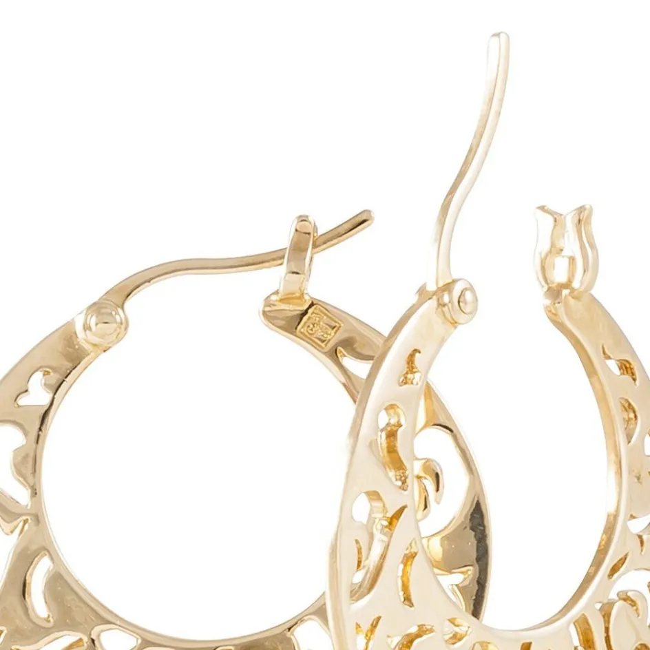 Histoire d'Or Créoles Tyfene Plaqué Or Jaune* Boucles D'Oreilles|Boucles D'Oreilles Fantaisie