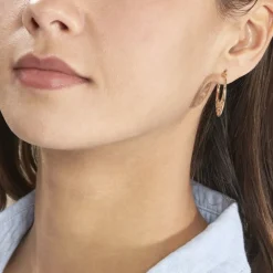 Histoire d'Or Créoles Tyfene Plaqué Or Jaune* Boucles D'Oreilles|Boucles D'Oreilles Fantaisie