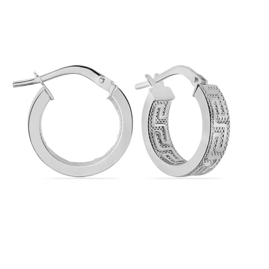 Histoire d'Or Créoles Ugenie Or Blanc* Boucles D'Oreilles|Boucles D'Oreilles Créoles