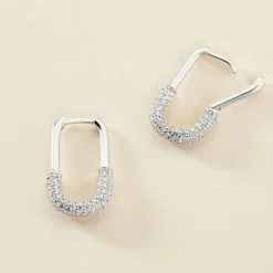 Online Histoire d'Or Créoles Urban Call De Zirconium argent blanc oxyde